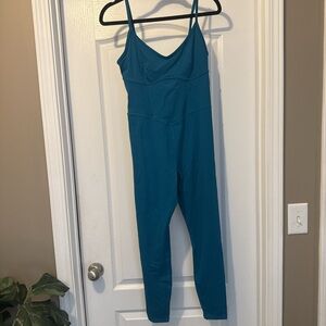 JoyLab Teal Slim-Strap Jumpsuit